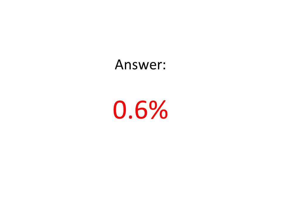 Answer: 0.6%