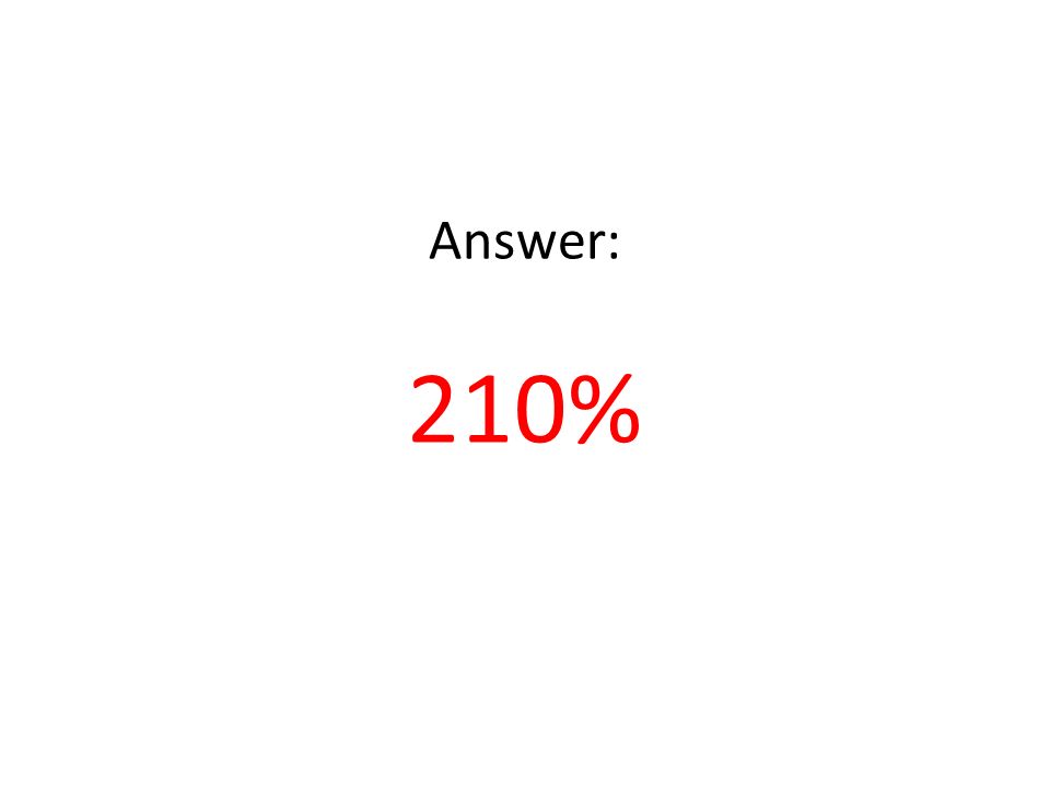 Answer: 210%