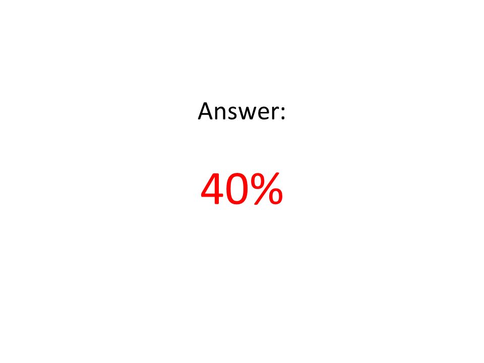Answer: 40%