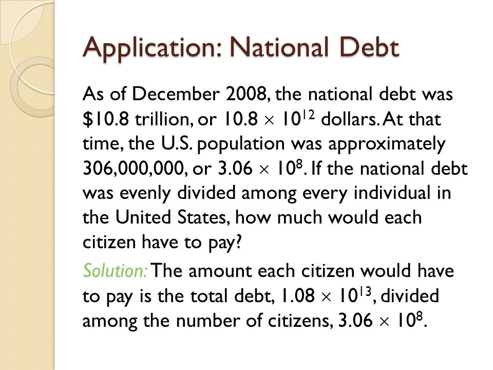 Application: National Debt