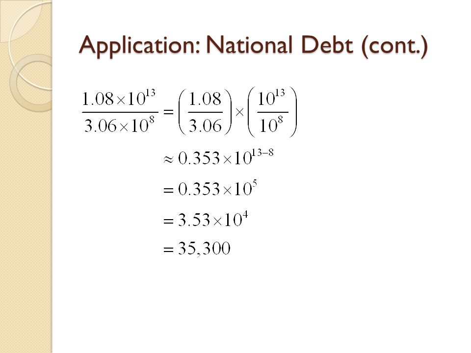 Application: National Debt (cont.)