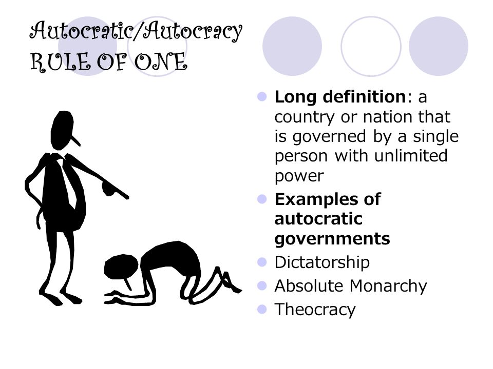 what is an example of an autocracy
