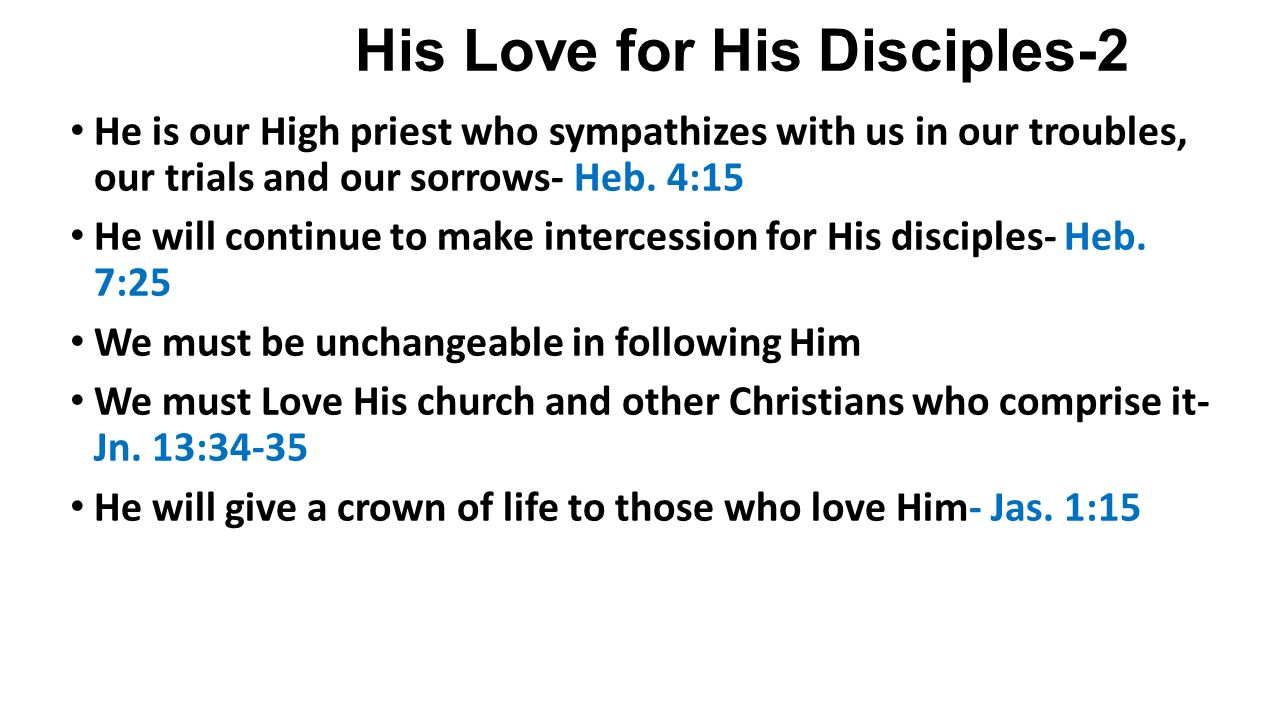 His Love for His Disciples-2