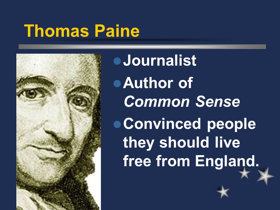 Thomas Paine Journalist Author of Common Sense