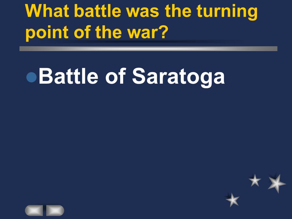 What battle was the turning point of the war
