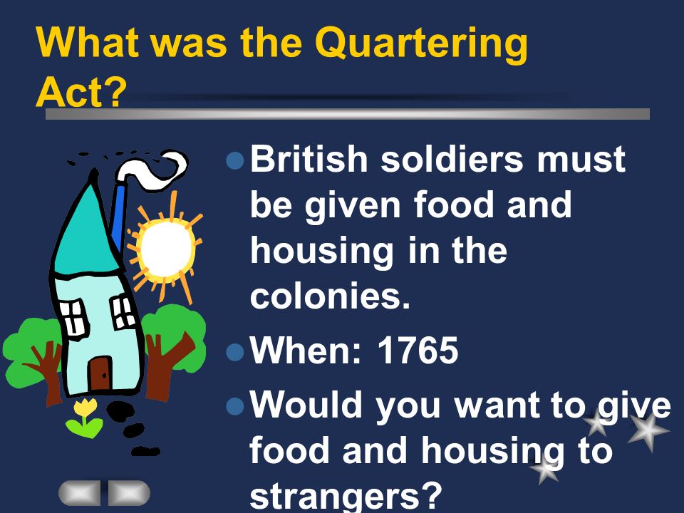 What was the Quartering Act