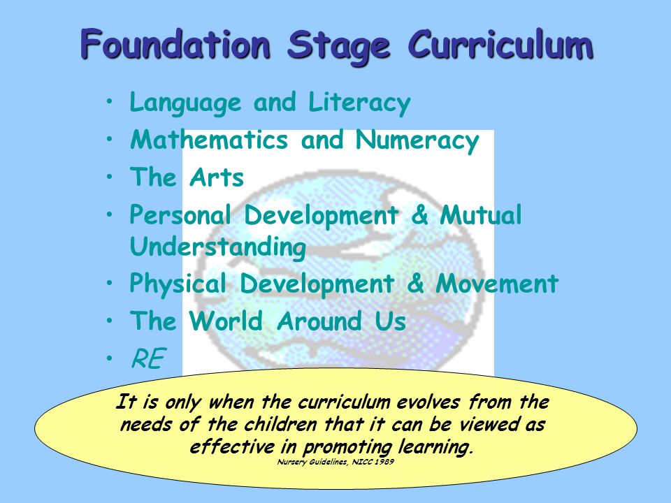 Foundation Stage Curriculum