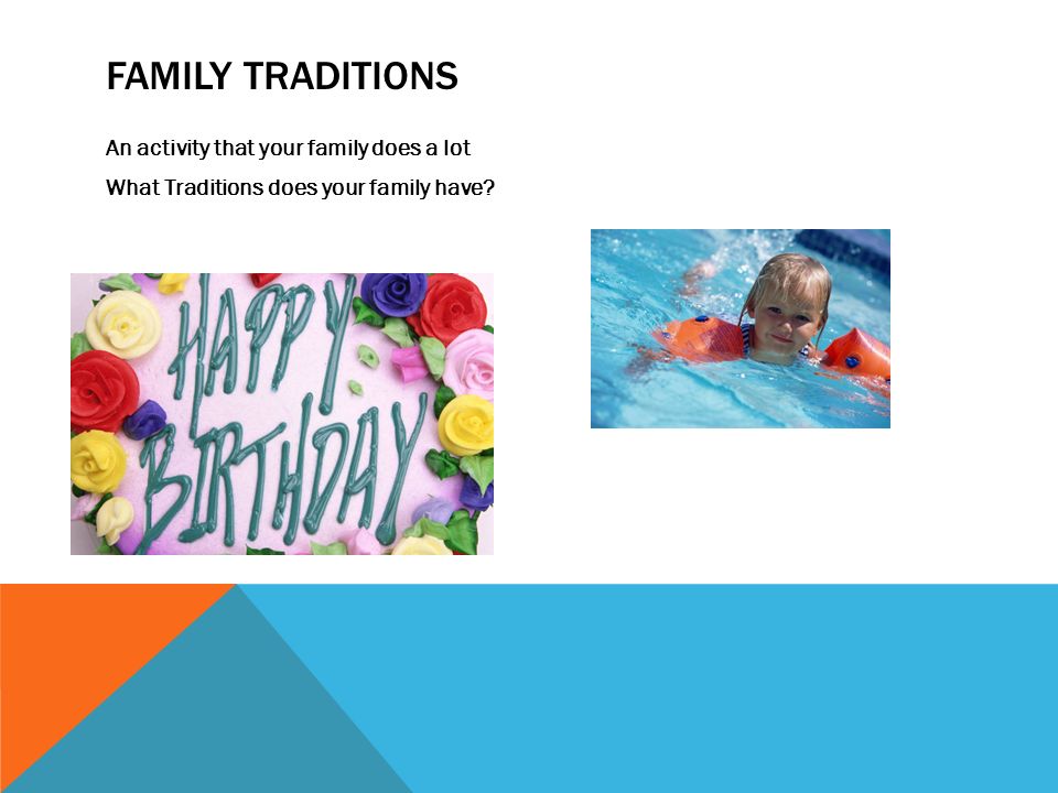 Family Traditions An activity that your family does a lot What Traditions does your family have