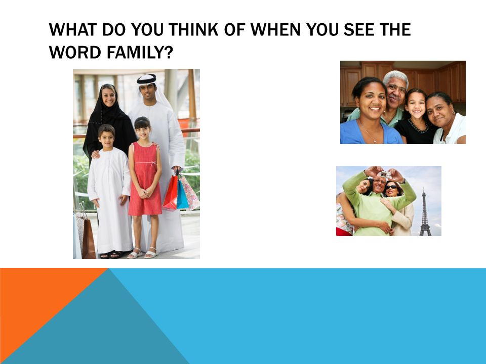What do You Think Of when you see the word family