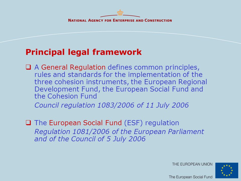 Principal legal framework