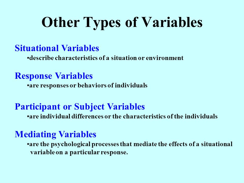 Other Types of Variables