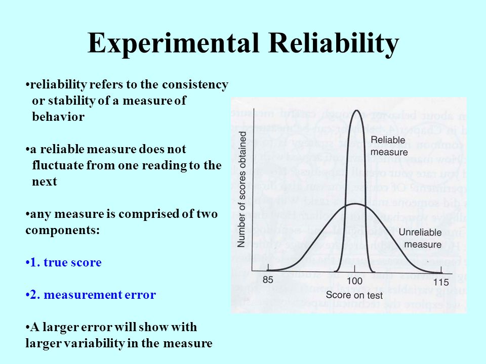 Experimental Reliability