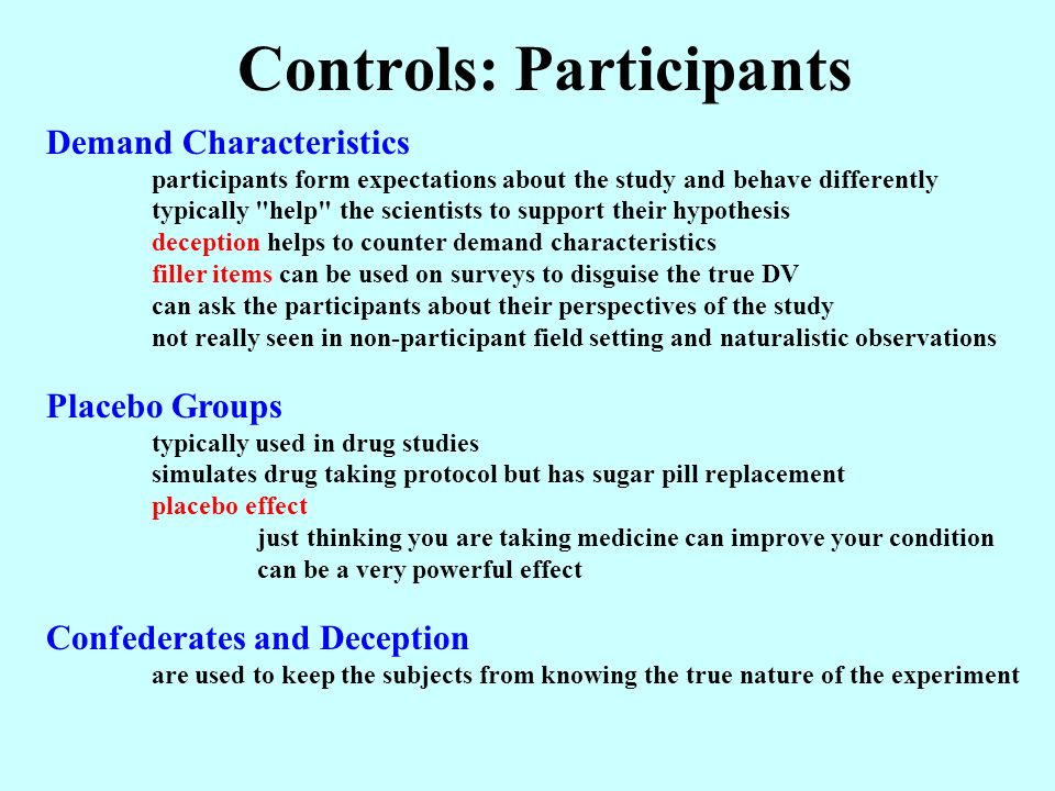 Controls: Participants
