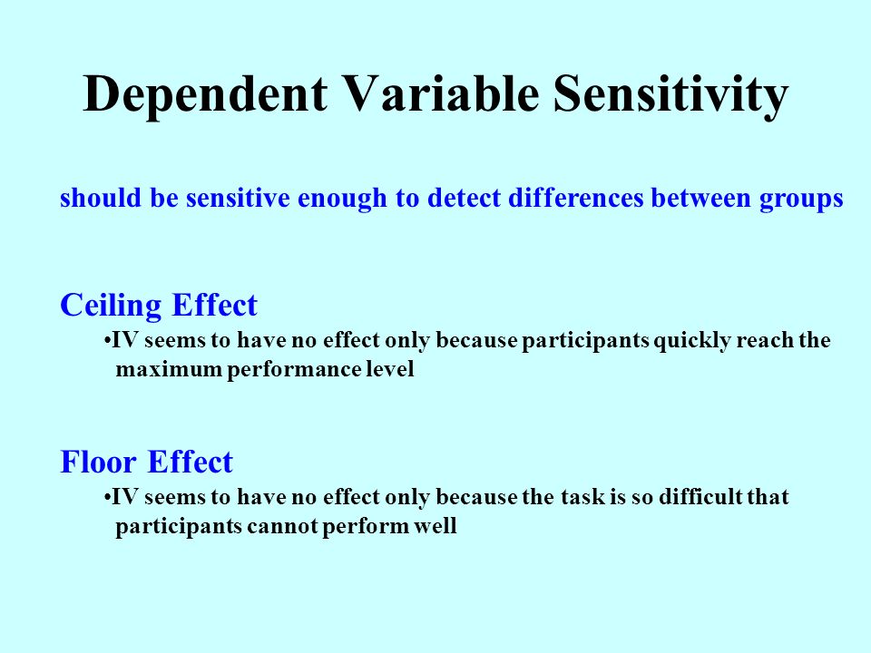 Dependent Variable Sensitivity