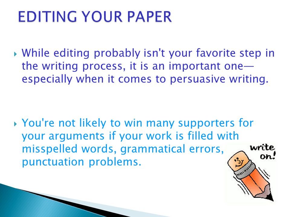 EDITING YOUR PAPER