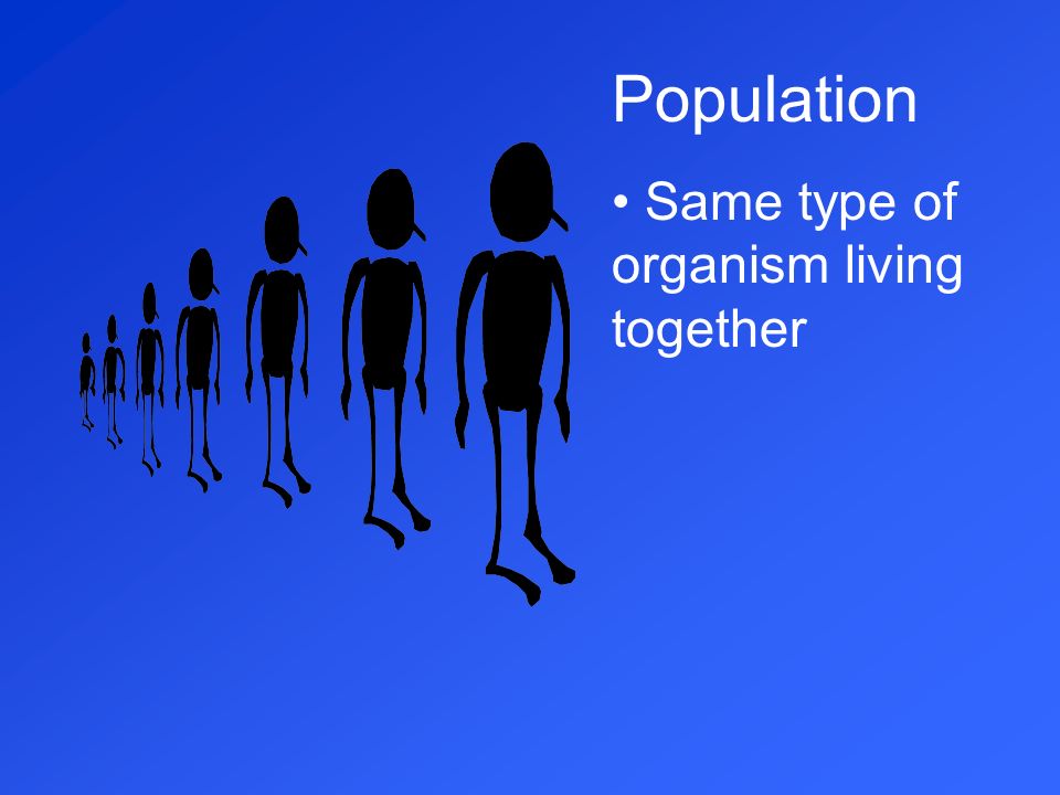 Population Same type of organism living together