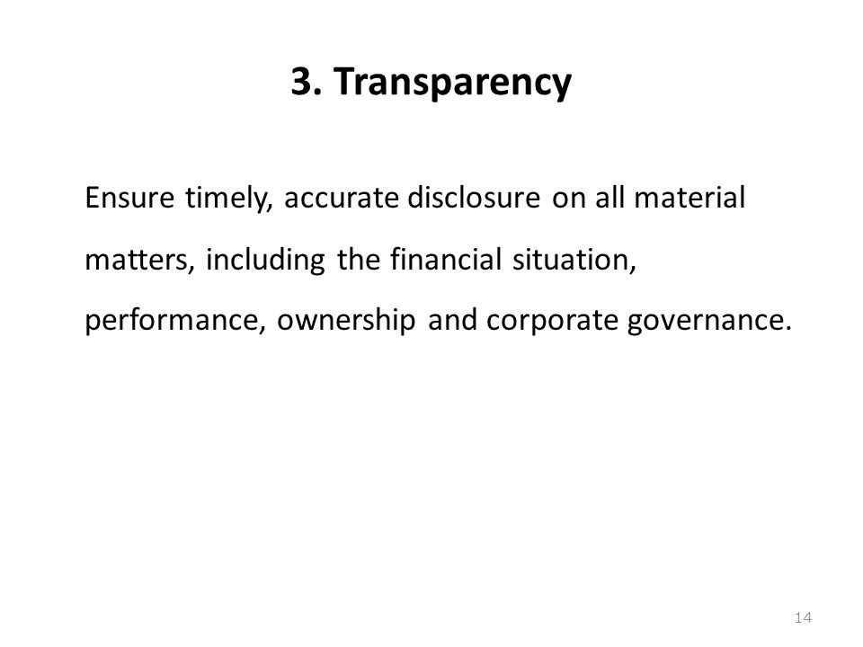 3. Transparency