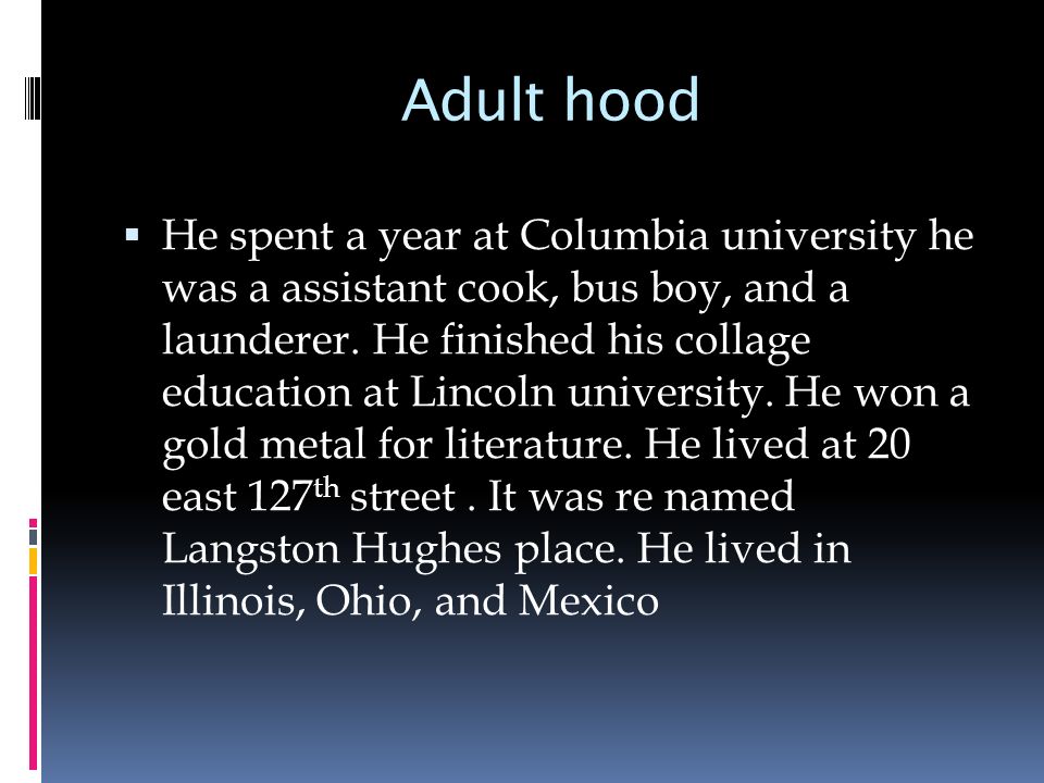 Adult hood