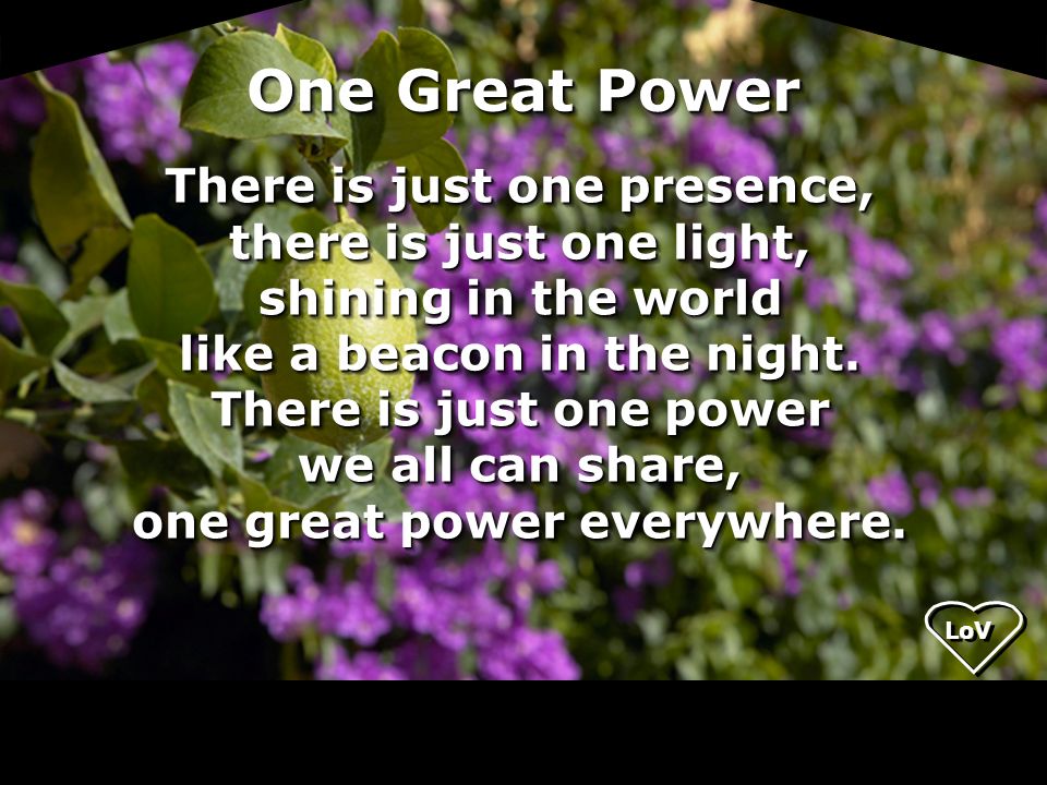 One Great Power