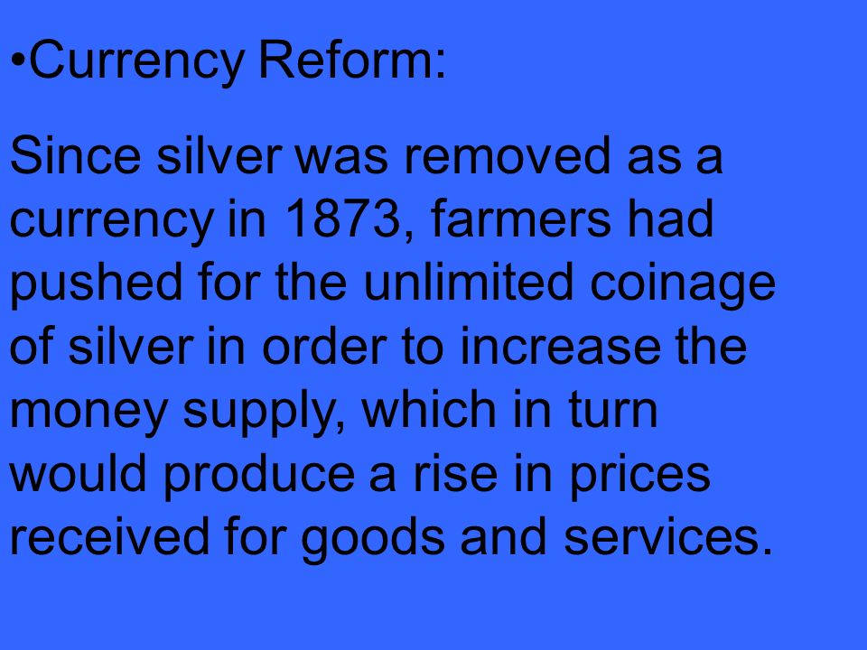 Currency Reform: