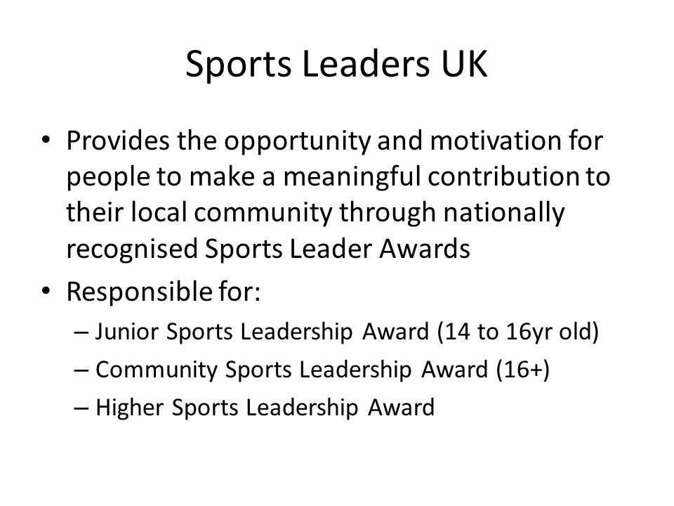 Sports Leaders UK
