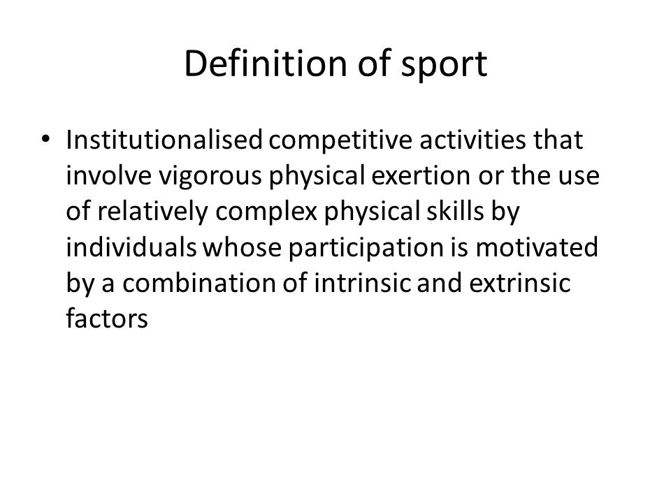 Definition of sport