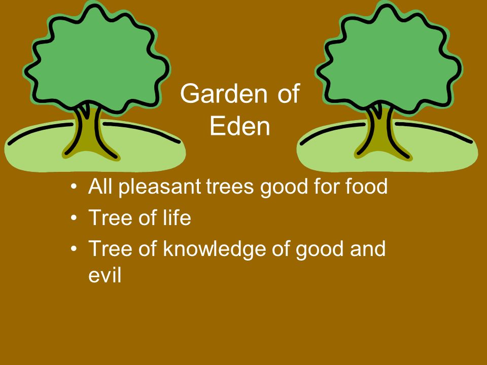 Garden Of Eden All Pleasant Trees Good For Food Tree Of Life Ppt