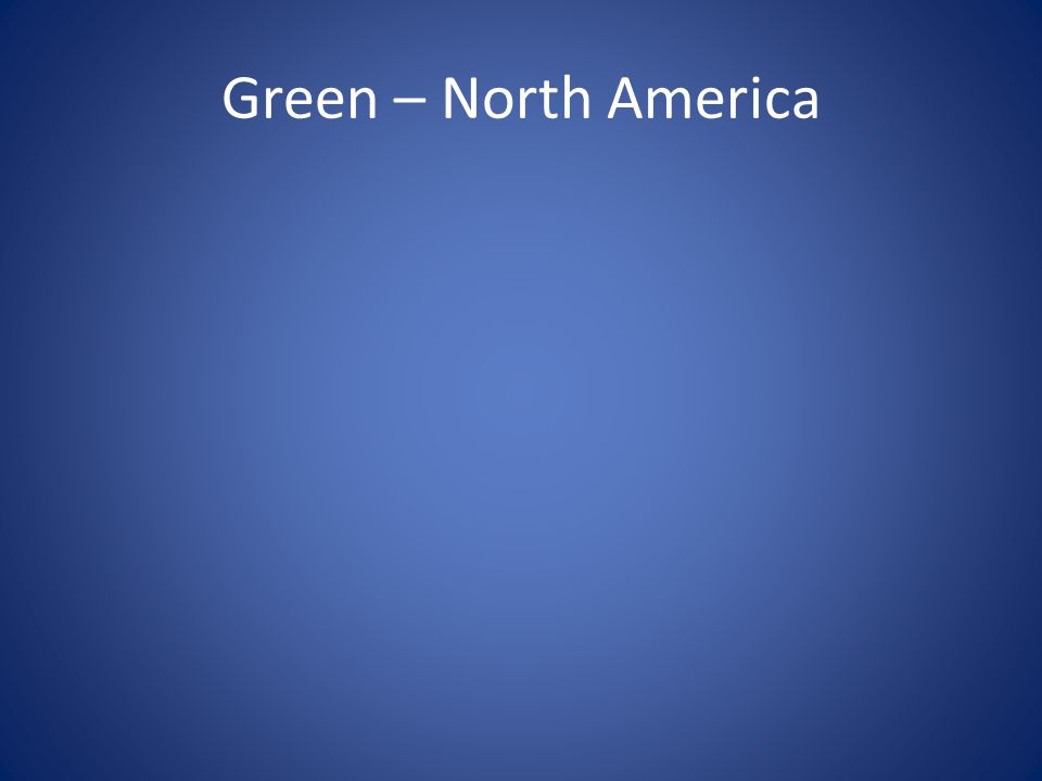 Green – North America