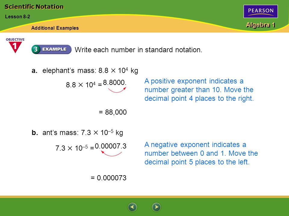 Write each number in standard notation.