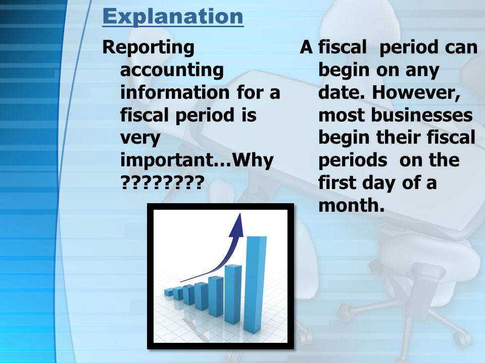 Explanation Reporting accounting information for a fiscal period is very important…Why