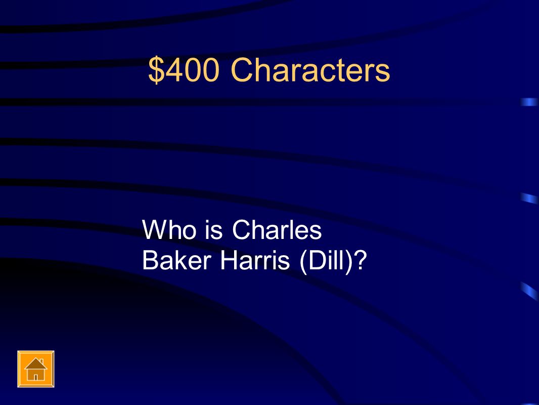 $400 Characters Who is Charles Baker Harris (Dill)