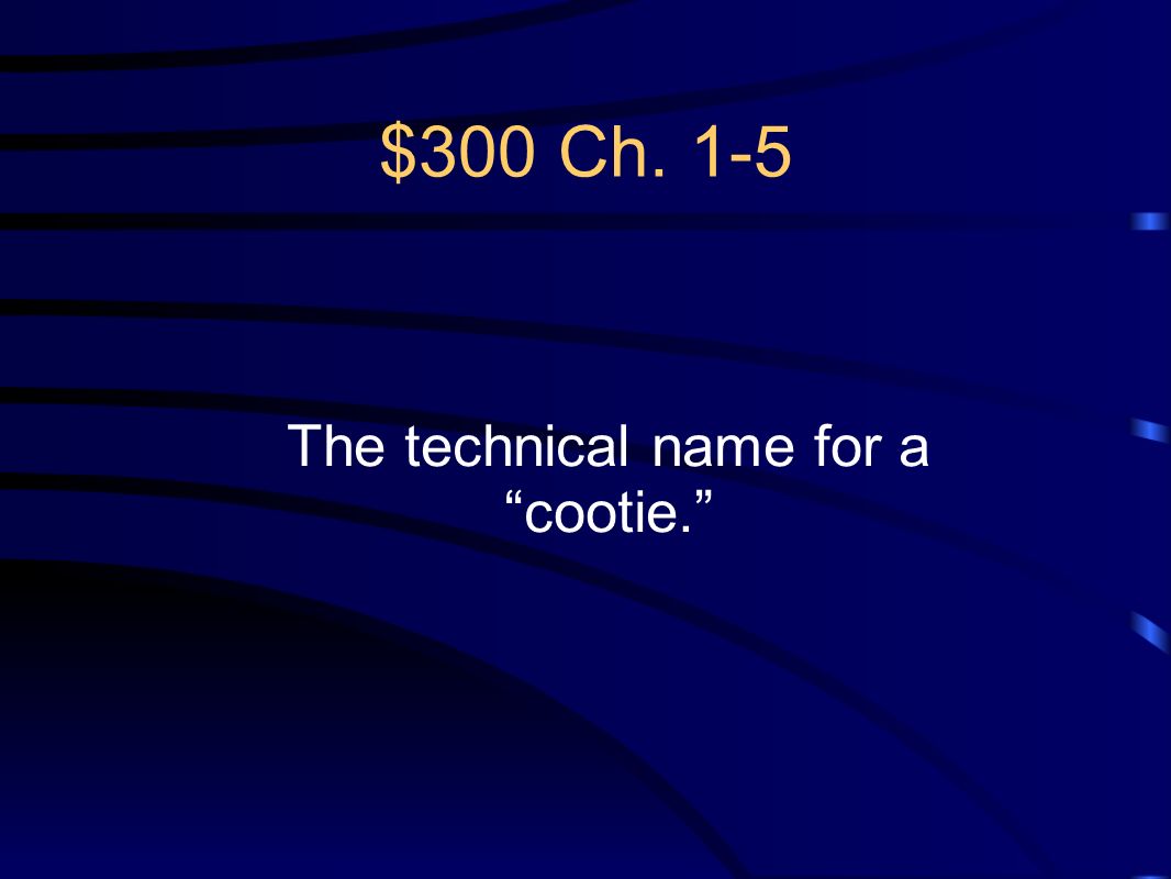 The technical name for a cootie.