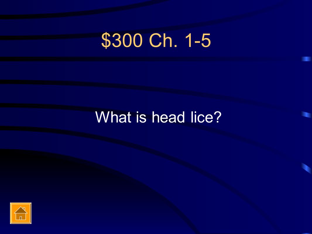 $300 Ch. 1-5 What is head lice
