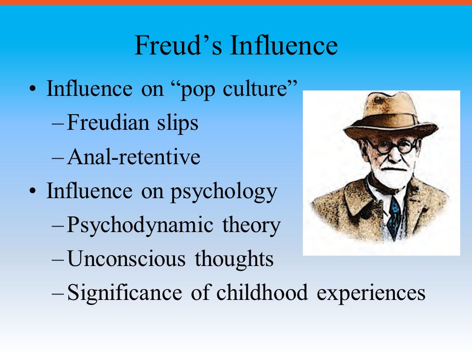 Freud’s Influence Influence on pop culture Freudian slips