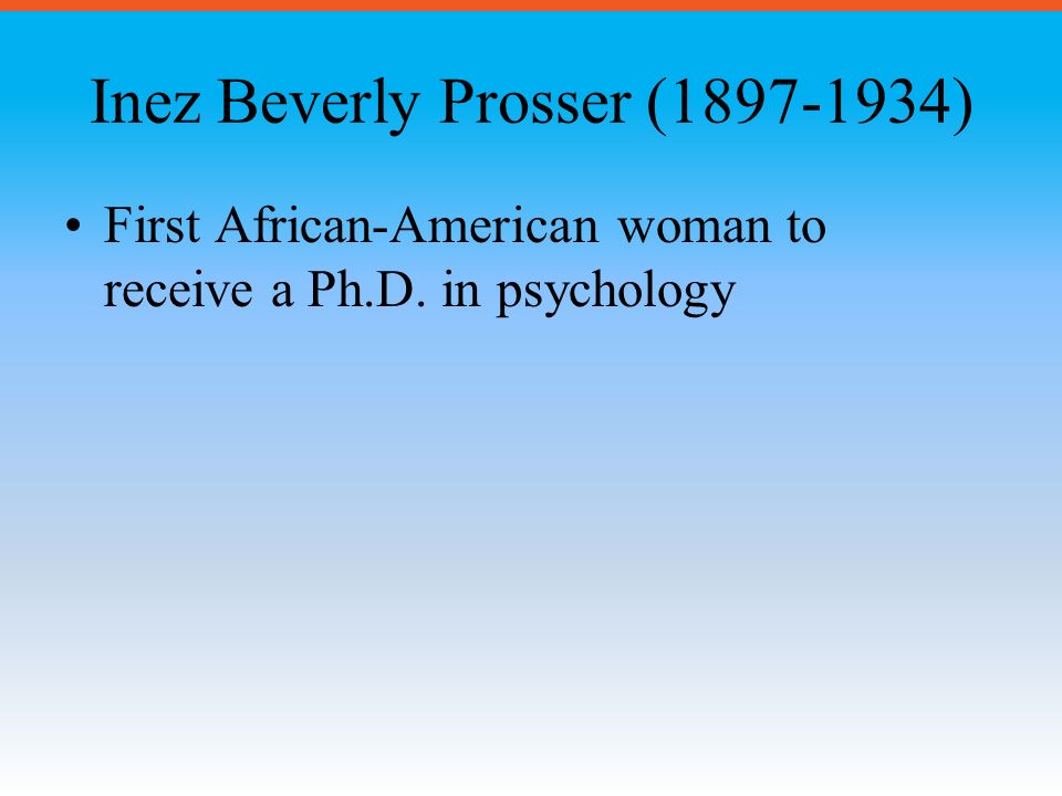 Inez Beverly Prosser ( )