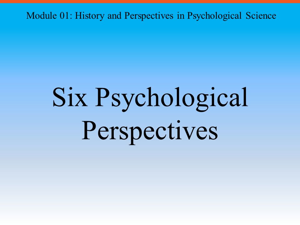 Six Psychological Perspectives