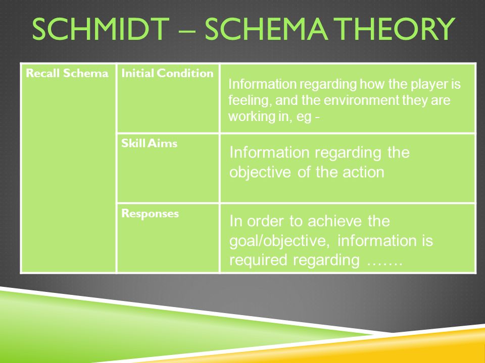 Schmidt – Schema Theory