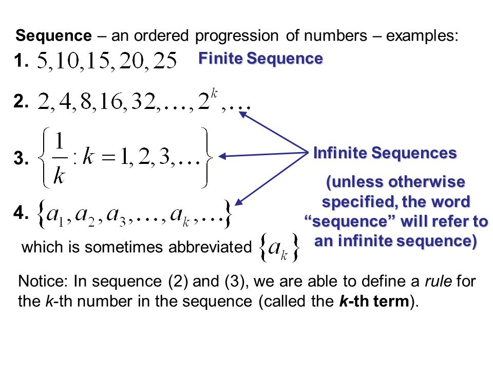sequence will refer to