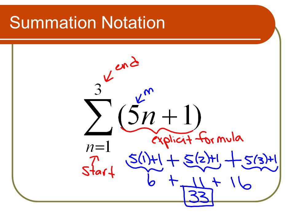 Summation Notation