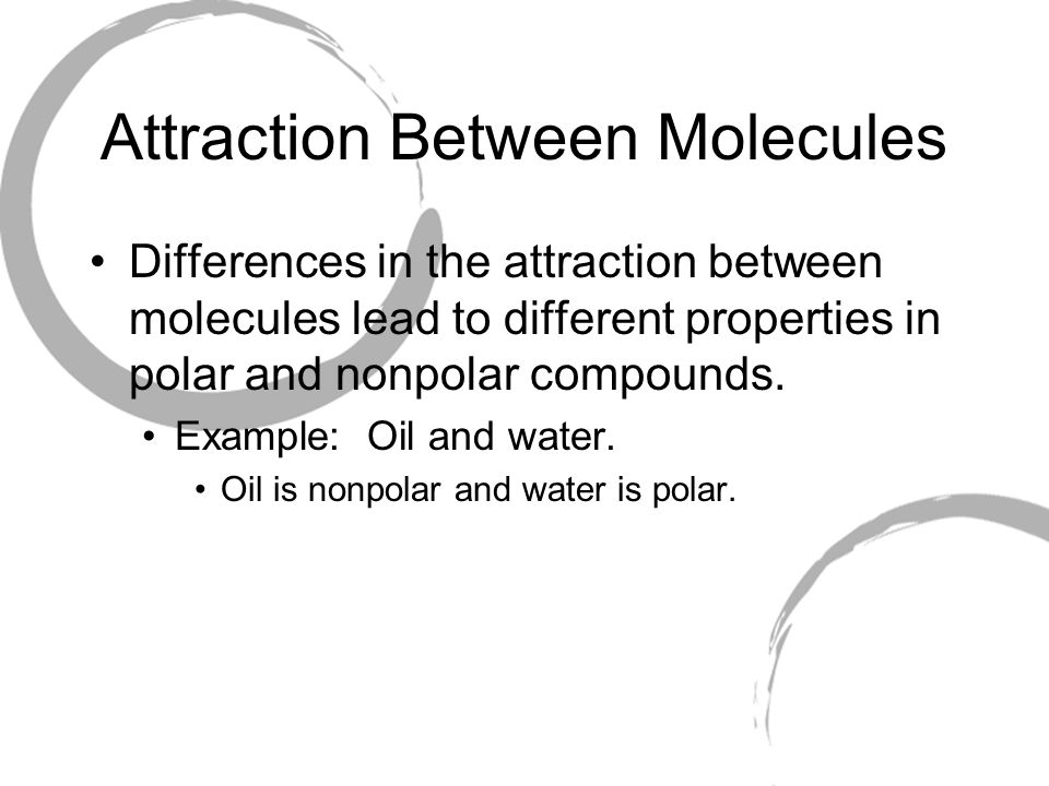 Attraction Between Molecules