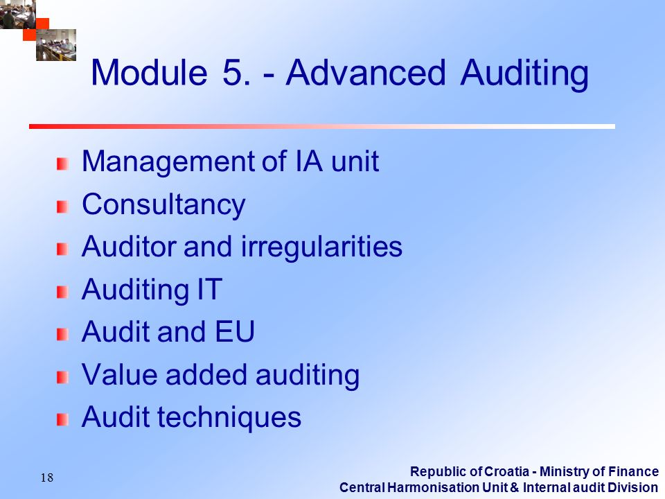 Module 5. - Advanced Auditing