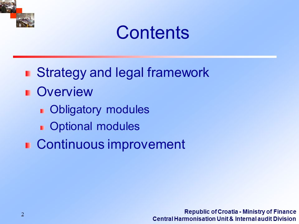 Contents Strategy and legal framework Overview Continuous improvement