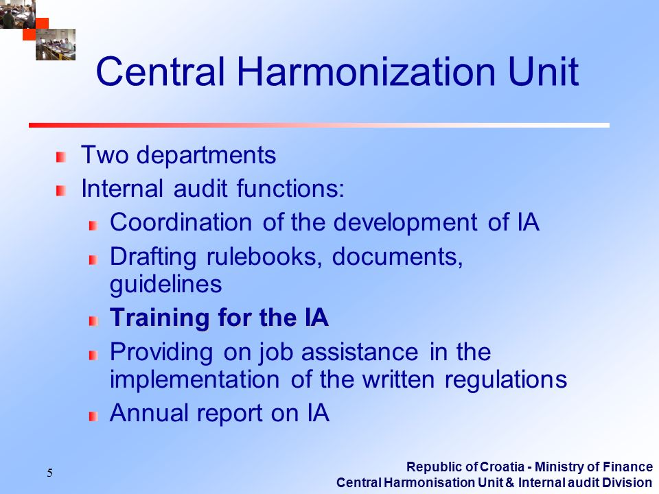 Central Harmonization Unit