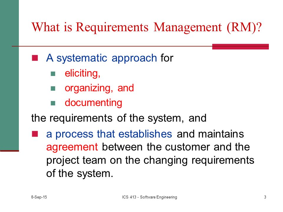 What is Requirements Management (RM)