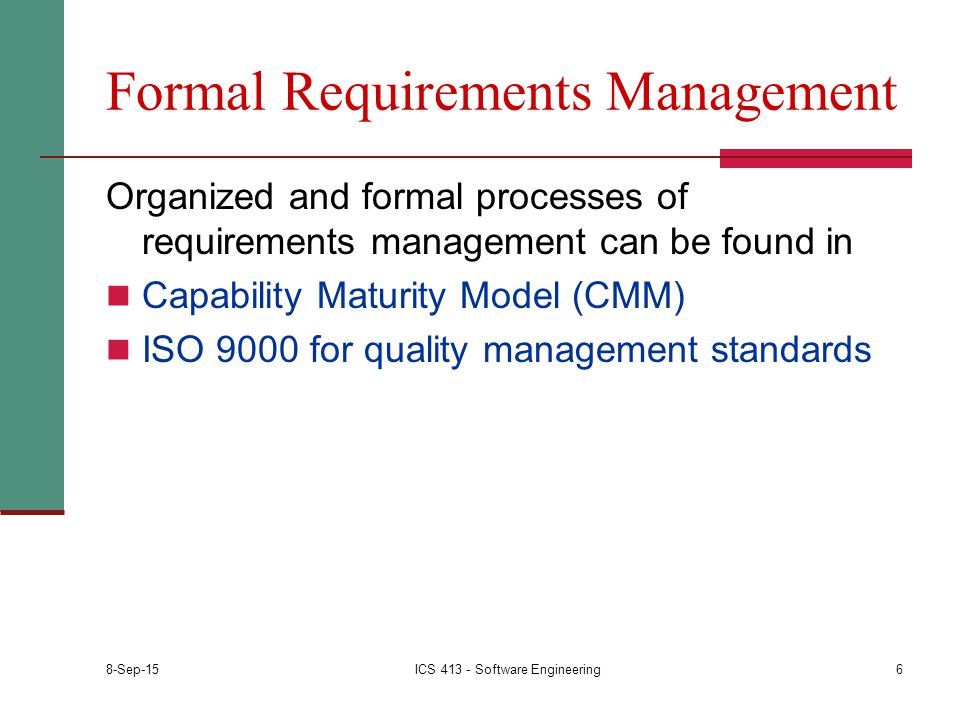 Formal Requirements Management
