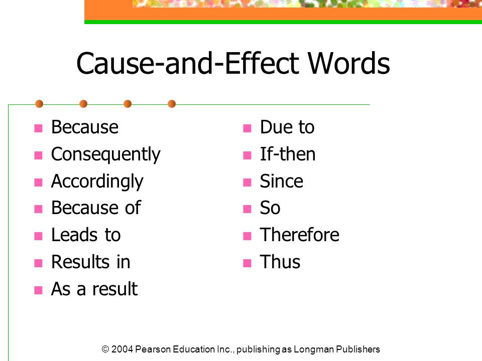Cause-and-Effect Words