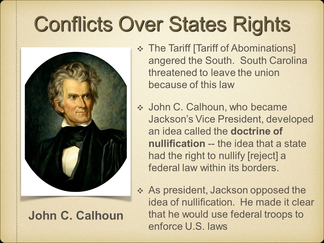 Conflicts Over States Rights