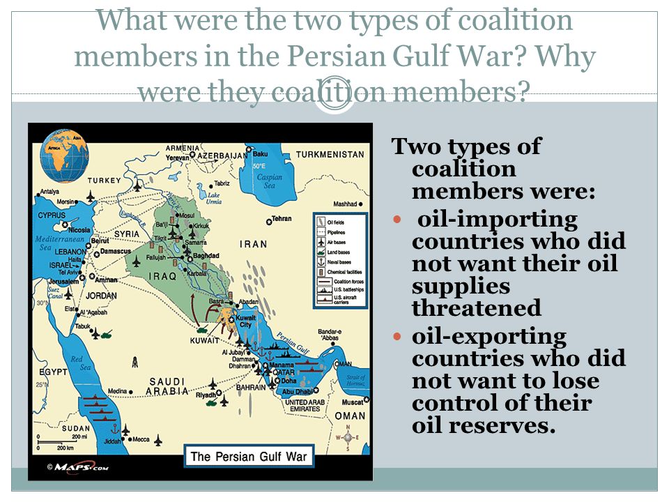 What were the two types of coalition members in the Persian Gulf War