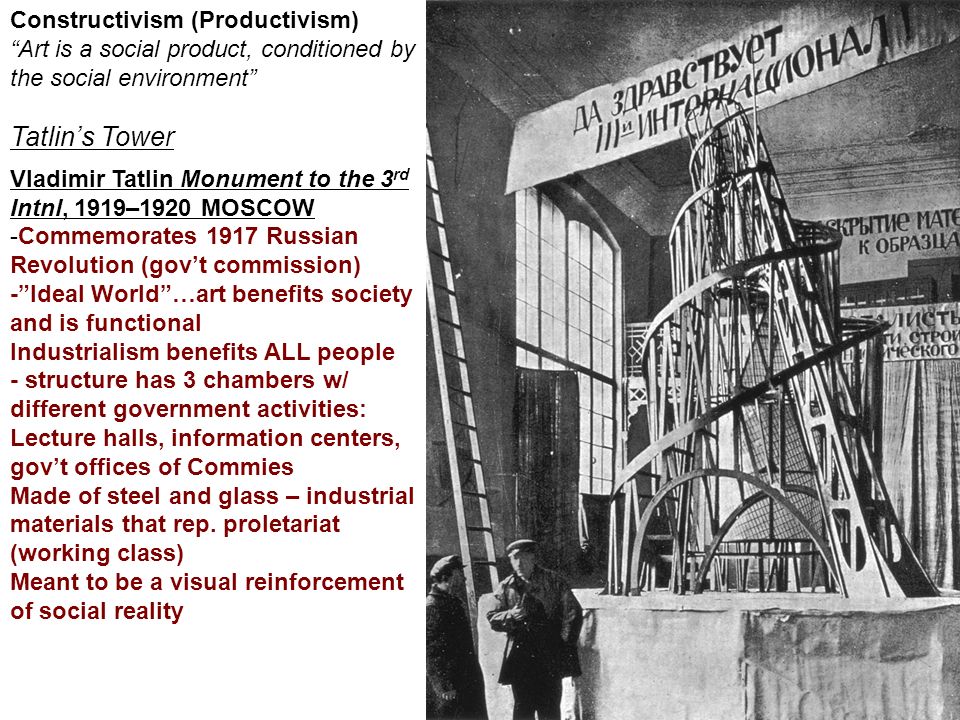 Tatlin’s Tower Constructivism (Productivism)