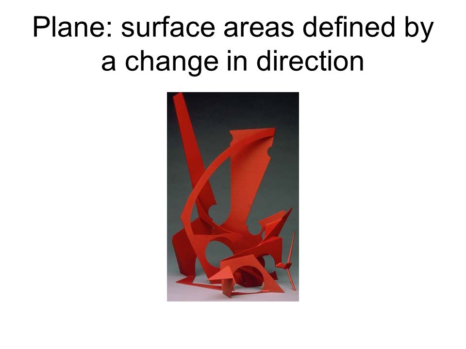 Plane: surface areas defined by a change in direction